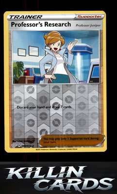 Reverse Holofoil Professor's Research 060/072 Pokemon Rare Shining Fates Card NM