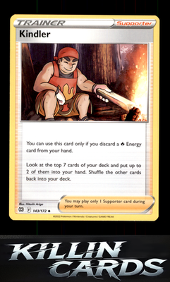 Kindler 143/172 Pokemon Uncommon SWSH09: Brilliant Stars Card NM