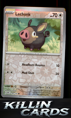 Reverse Holofoil Lechonk - 182/197 182/197 Pokemon Common SV03: Obsidian Flames