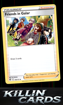 Friends in Galar 140/172 Pokemon Uncommon SWSH09: Brilliant Stars Card NM
