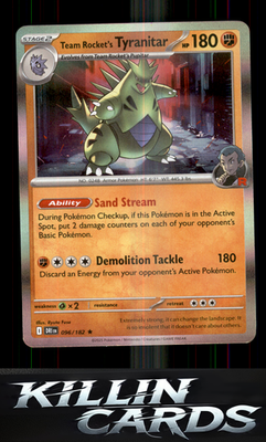 Team Rocket's Tyranitar 096/182 Pokemon Rare SV10: Destined Rivals Card NM