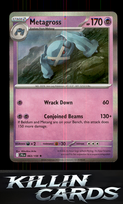 Metagross 063/159 Pokemon Rare SV09: Journey Together Card NM