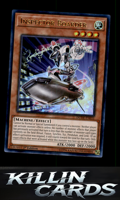 1st Edition Inspector Boarder DUDE-EN031 YuGiOh Ultra Rare Duel Devastator Card
