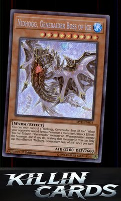 1st Edition Nidhogg, Generaider Boss of Ice MYFI-EN031 YuGiOh Secret Rare Mystic