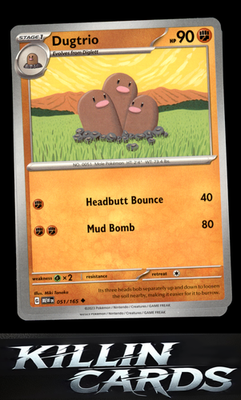 Dugtrio 051/165 Pokemon Uncommon SV: Scarlet & Violet 151 Card NM