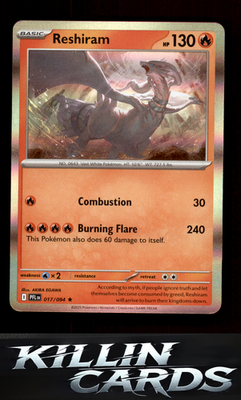 Reshiram 017/094 Pokemon Rare ME02: Phantasmal Flames Card NM