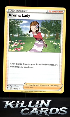 Aroma Lady 141/203 Pokemon Uncommon SWSH07: Evolving Skies Card NM