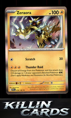 Zeraora 078/182 Pokemon Rare SV10: Destined Rivals Card NM
