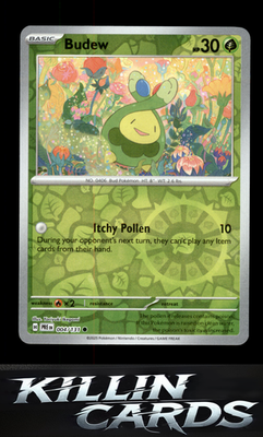 Reverse Holofoil Budew 004/131 Pokemon Common SV: Prismatic Evolutions Card NM