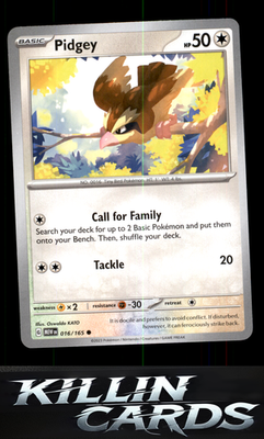 Pidgey 016/165 Pokemon Common SV: Scarlet & Violet 151 Card NM