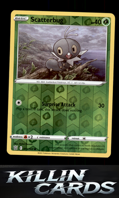 Reverse Holofoil Scatterbug 011/163 Pokemon Common SWSH05: Battle Styles Card NM