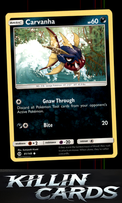 Carvanha 81/149 Pokemon Common SM Base Set Card NM