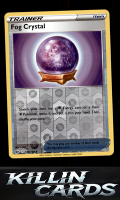 Reverse Holofoil Fog Crystal 140/198 Pokemon Uncommon SWSH06: Chilling Reign Car