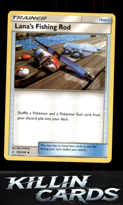 Lana's Fishing Rod 195/236 Pokemon Uncommon SM - Cosmic Eclipse Card NM