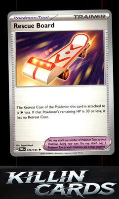 Rescue Board 126/131 Pokemon Uncommon SV: Prismatic Evolutions Card NM