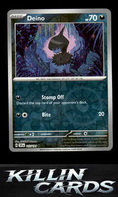 Reverse Holofoil Deino 117/191 Pokemon Common SV08: Surging Sparks Card NM