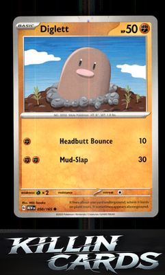 Diglett 050/165 Pokemon Common SV: Scarlet & Violet 151 Card NM