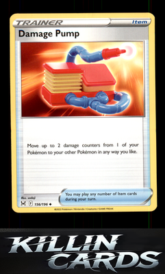 Damage Pump 156/196 Pokemon Uncommon SWSH11: Lost Origin Card NM