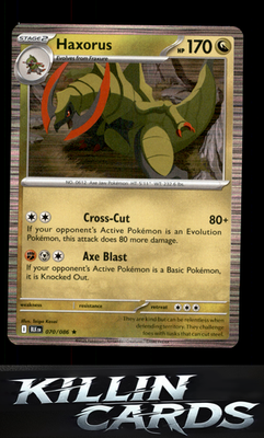 Haxorus 070/086 Pokemon Rare SV: Black Bolt Card NM