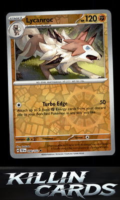Reverse Holofoil Lycanroc 090/162 Pokemon Uncommon SV05: Temporal Forces Card NM
