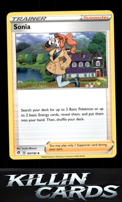 Sonia 167/192 Pokemon Uncommon SWSH02: Rebel Clash Card NM