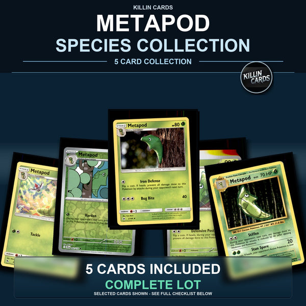 Pokemon TCG Metapod Species Collection 5 Different Cards