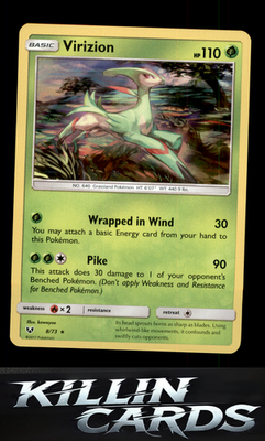 Virizion 8/73 Pokemon Holo Rare Shining Legends Card NM