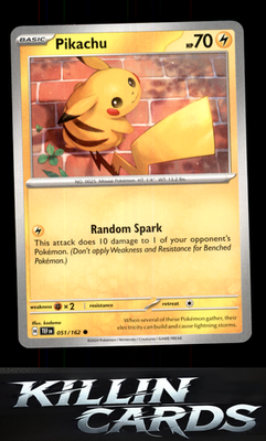 Pikachu 051/162 Pokemon Common SV05: Temporal Forces Card NM