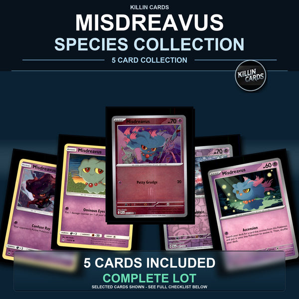 Pokemon TCG Misdreavus Species Collection 5 Different Cards