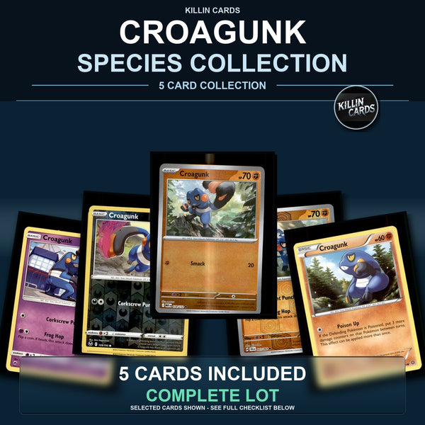 Pokemon TCG Croagunk Species Collection 5 Different Cards