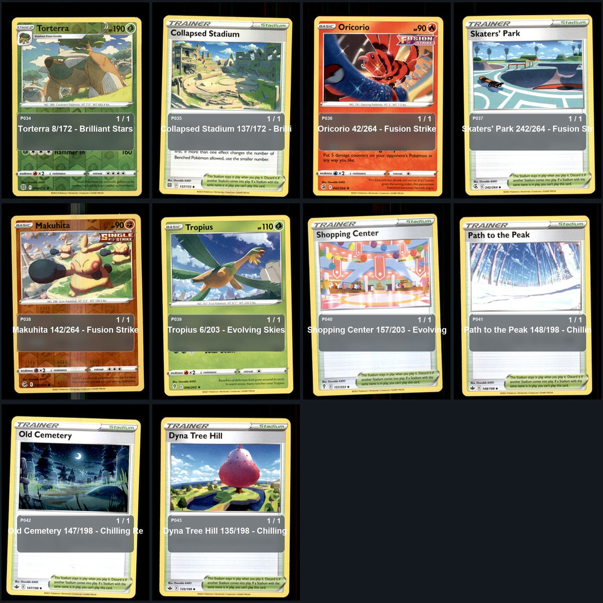 Pokemon TCG Oswaldo KATO Artist Collection 43 Cards Lot