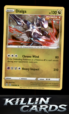 Dialga 112/203 Pokemon Holo Rare SWSH07: Evolving Skies Card NM