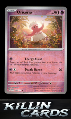 Reverse Holofoil Oricorio - 089/191 089/191 Pokemon Common SV08: Surging Sparks