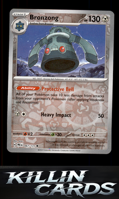 Reverse Holofoil Bronzong 067/131 Pokemon Uncommon SV: Prismatic Evolutions Card