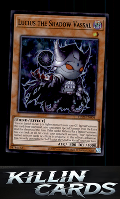 Lucius the Shadow Vassal OP28-EN004 YuGiOh Super Rare OTS Tournament Pack 28 Car