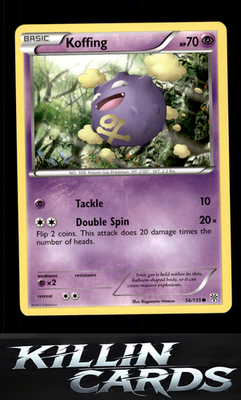 Koffing (56) 56/135 Pokemon Common Plasma Storm Card NM