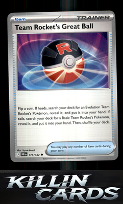 Team Rocket's Great Ball 175/182 Pokemon Uncommon SV10: Destined Rivals Card NM