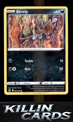 Skrelp 081/159 Pokemon Common SWSH: Crown Zenith Card NM