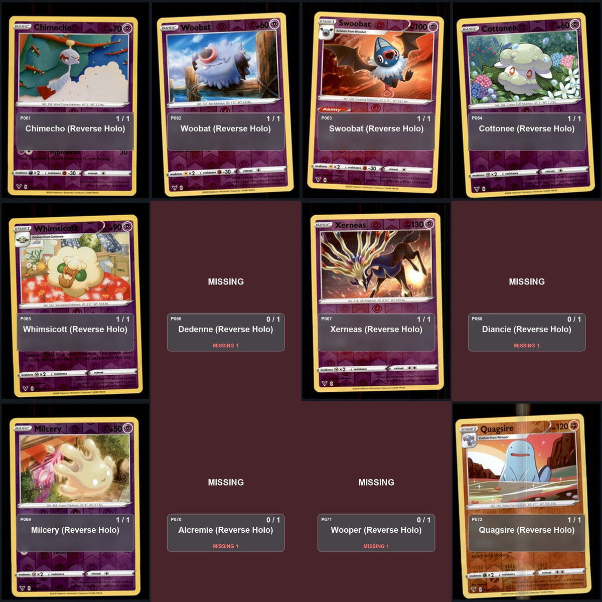Pokemon TCG SWSH04: Vivid Voltage Reverse Holo Master Set 121 Reverse Holo Card