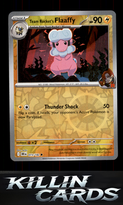 Reverse Holofoil Team Rocket's Flaaffy 073/182 Pokemon Common SV10: Destined Riv