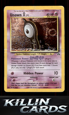 Unown [A] (14) 14/75 Pokemon Holo Rare Neo Discovery Card DM