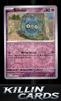 Reverse Holofoil Bronzor - 068/162 068/162 Pokemon Common SV05: Temporal Forces