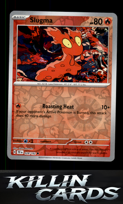 Reverse Holofoil Slugma 028/162 Pokemon Common SV05: Temporal Forces Card NM