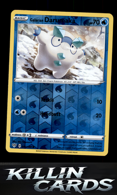 Reverse Holofoil Galarian Darumaka 043/189 Pokemon Common SWSH03: Darkness Ablaz