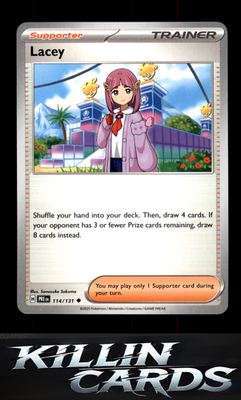 Lacey - 114/131 114/131 Pokemon Uncommon SV: Prismatic Evolutions Card NM