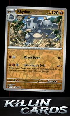 Reverse Holofoil Rhydon 112/165 Pokemon Uncommon SV: Scarlet & Violet 151 Card N