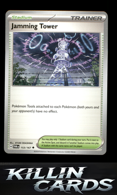 Jamming Tower 153/167 Pokemon Uncommon SV06: Twilight Masquerade Card NM