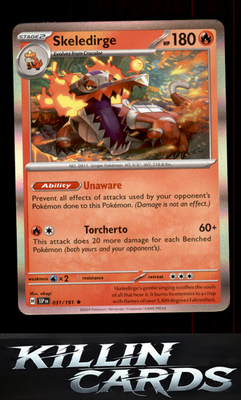 Skeledirge 031/191 Pokemon Rare SV08: Surging Sparks Card NM