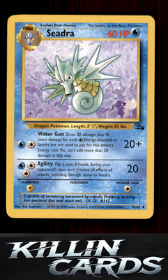 Seadra 42/62 Pokemon Uncommon Fossil Card LP