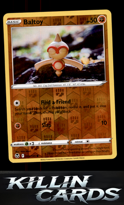 Reverse Holofoil Baltoy 093/195 Pokemon Common SWSH12: Silver Tempest Card NM